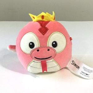 Bendon Simon The Snake Squishy Plush 5” Stuffed Animal W/Crown Super Soft